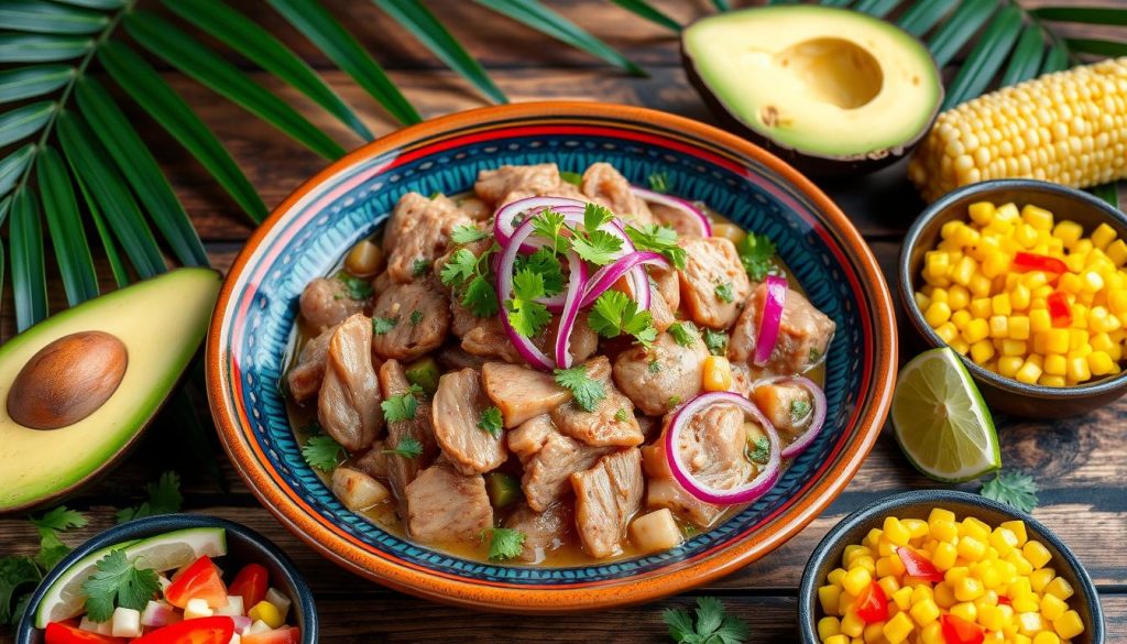 plato exótico de Sudamérica