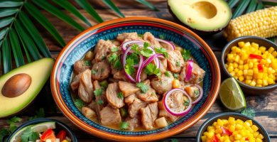 plato exótico de Sudamérica